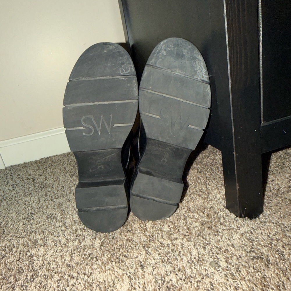 Stuart Wietzman Black Lace-Up Combat Boots - Picture 9 of 9